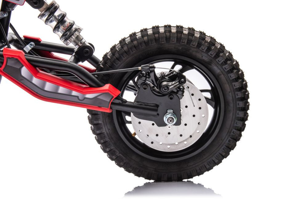 Vienvietis elektrinis motociklas vaikams A9901, raudonas