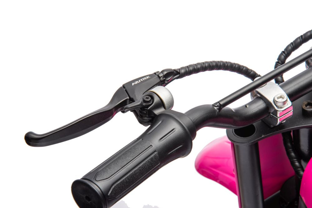 Vienvietis elektrinis motociklas vaikams A9901, rožinis