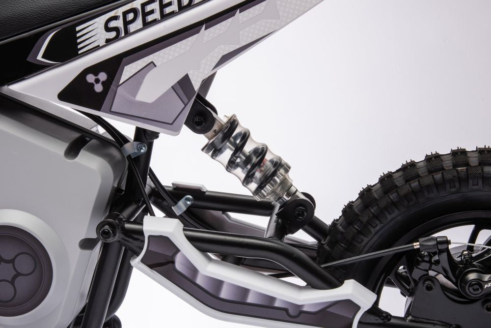 Vienvietis elektrinis motociklas vaikams A9901, baltas