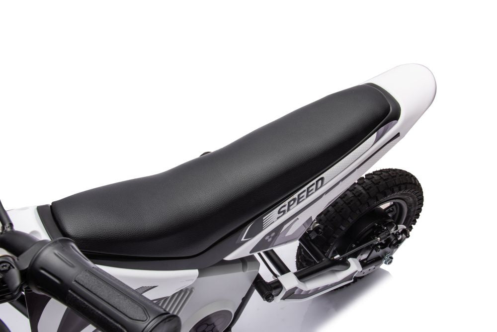 Vienvietis elektrinis motociklas vaikams A9901, baltas