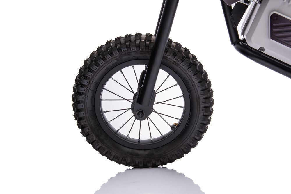 Vienvietis elektrinis motociklas vaikams A9901, baltas