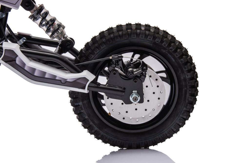 Vienvietis elektrinis motociklas vaikams A9901, baltas