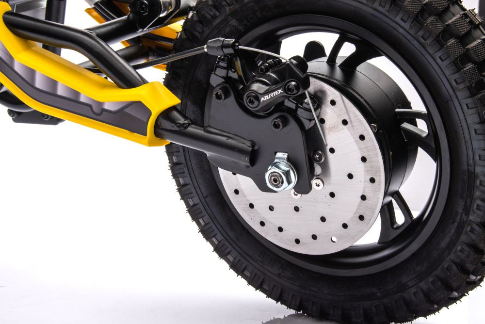 Vienvietis elektrinis motociklas vaikams A9901, geltonas