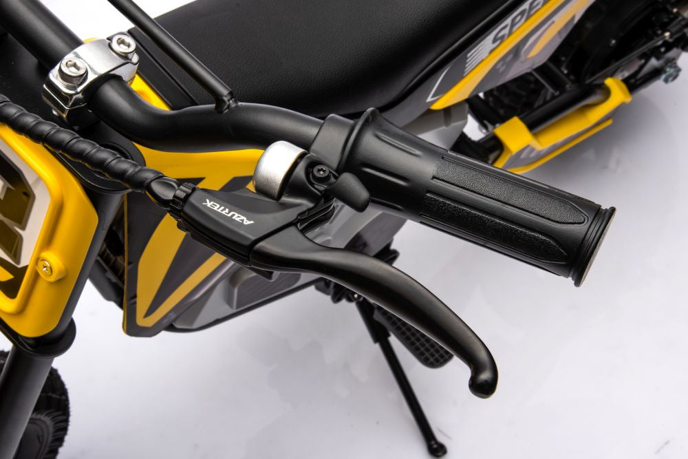 Vienvietis elektrinis motociklas vaikams A9901, geltonas