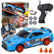 Nuotoliniu būdu valdomas sportinis automobilis su keičiamais ratais 1:24, mėlynas