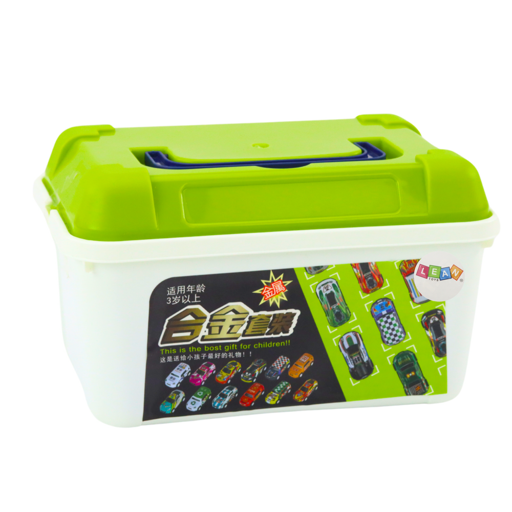 Automobilių modeliukų rinkinys vaikams dėkle 30 vnt.