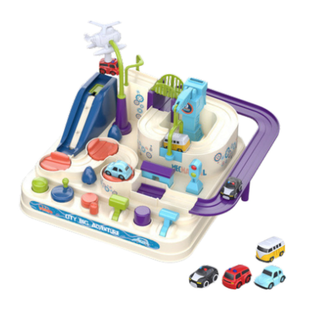 Interaktyvus kliūčių ruožas vaikams su automobiliais