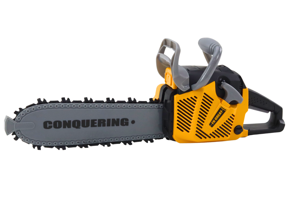 Vaikiškas grandininis pjūklas su šviesos efektais