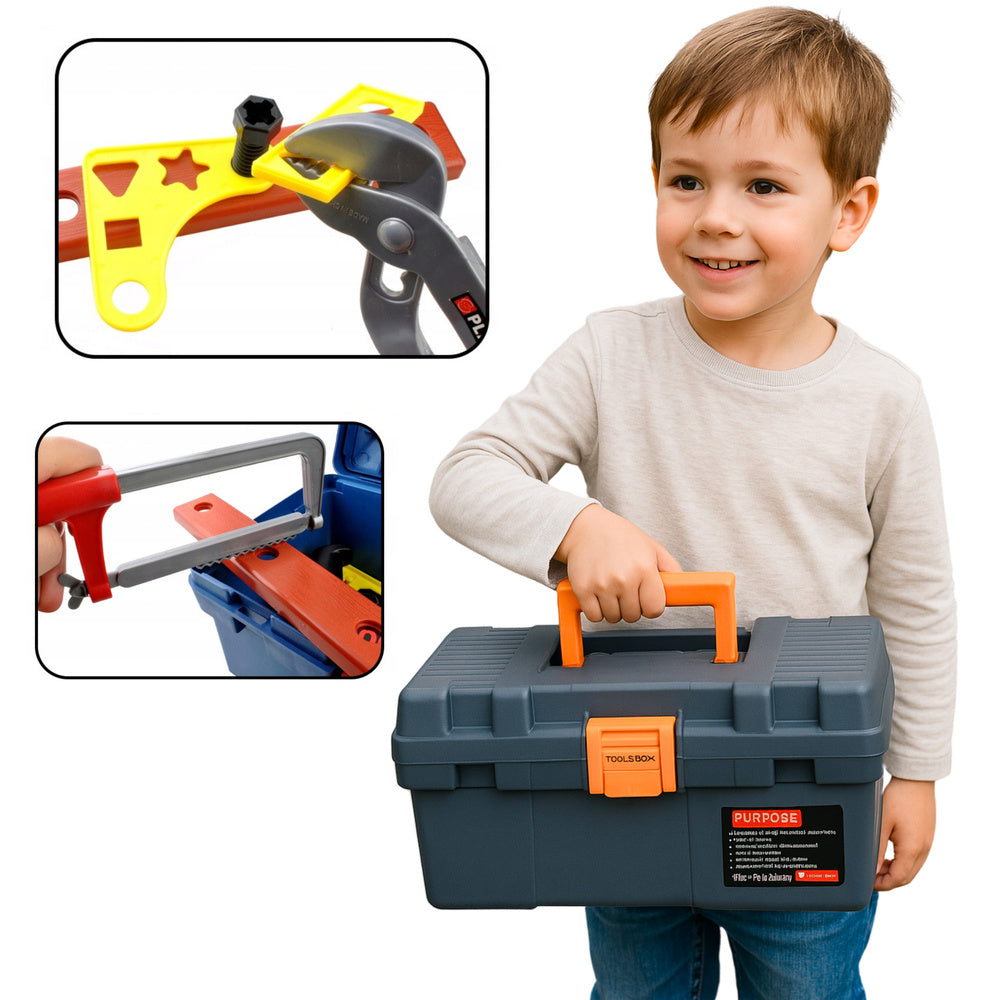 Žaislinis įrankių rinkinys vaikams dėžutėje