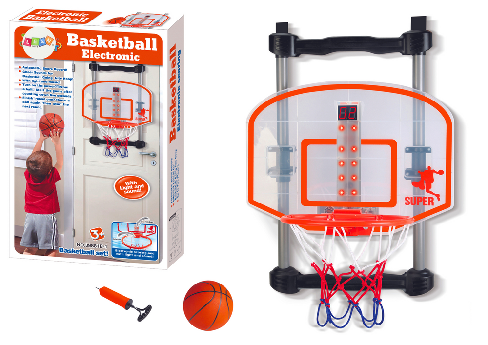 Pakabinama krepšinio lenta su lanku ir priedais vaikams