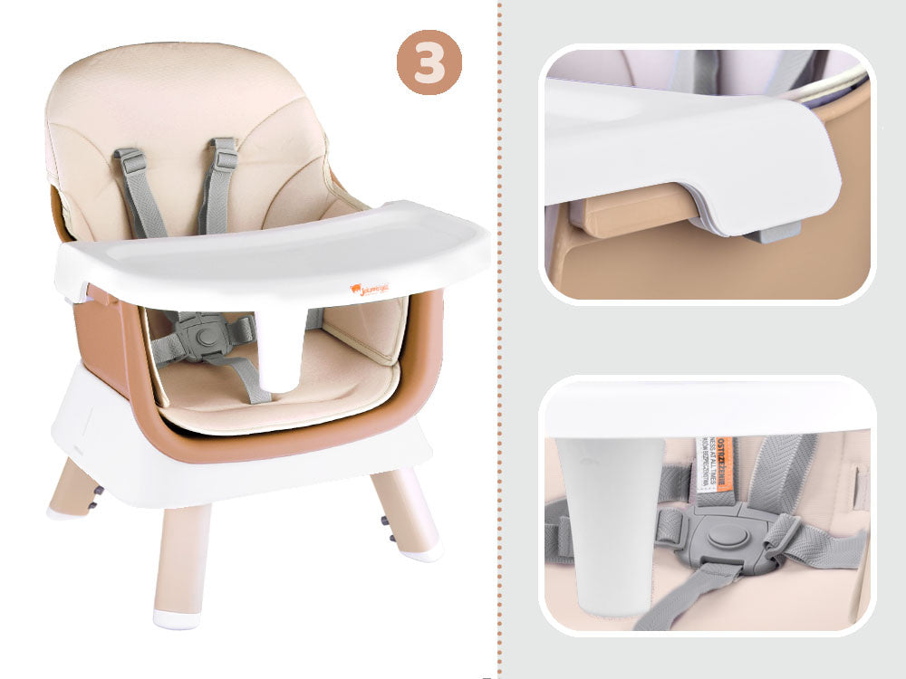 Maitinimo kėdutė vaikams 6in1, kreminė