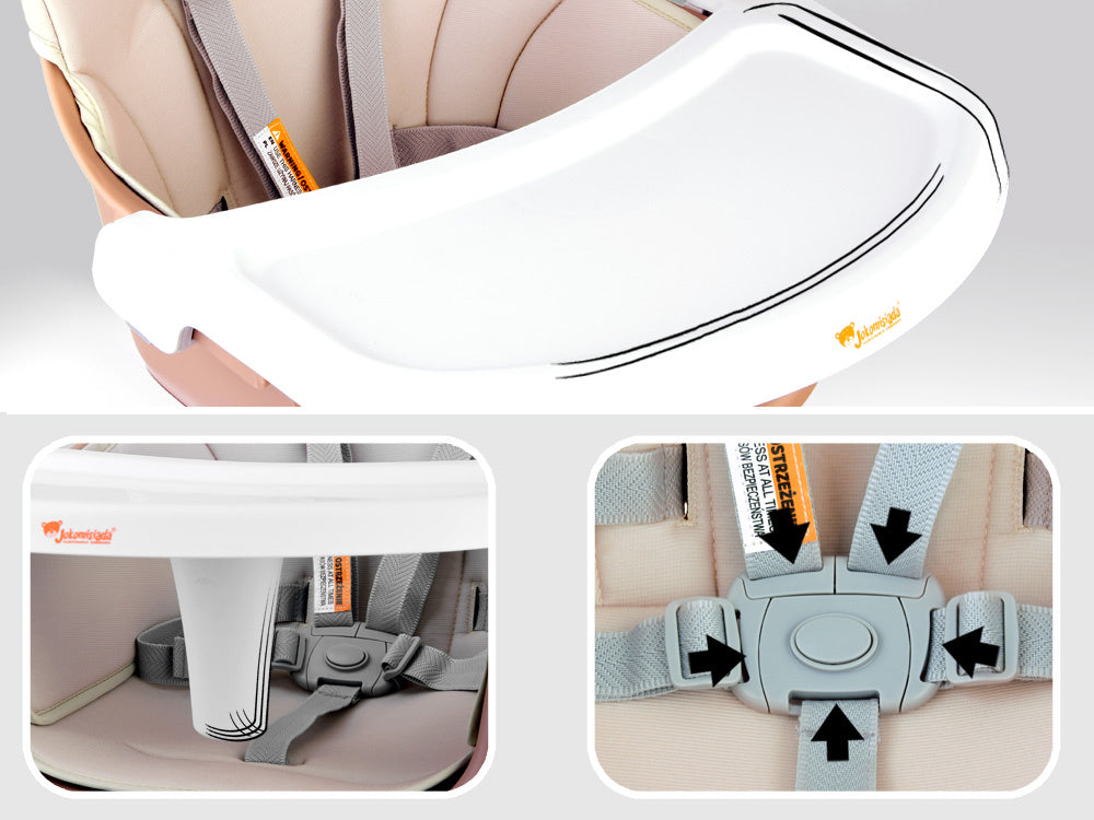 Maitinimo kėdutė vaikams 6in1, kreminė