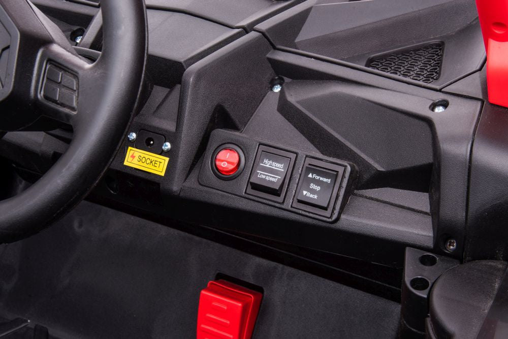 Vienvietis elektromobilis vaikams 4x4 YSA036, raudonas