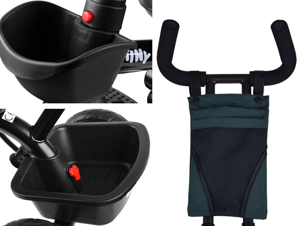 Vaikiškas triratukas su stogeliu 3in1 „Tiny Bike“