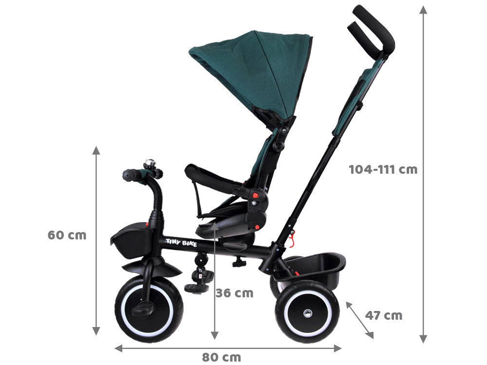 Vaikiškas triratukas su stogeliu 3in1 „Tiny Bike“