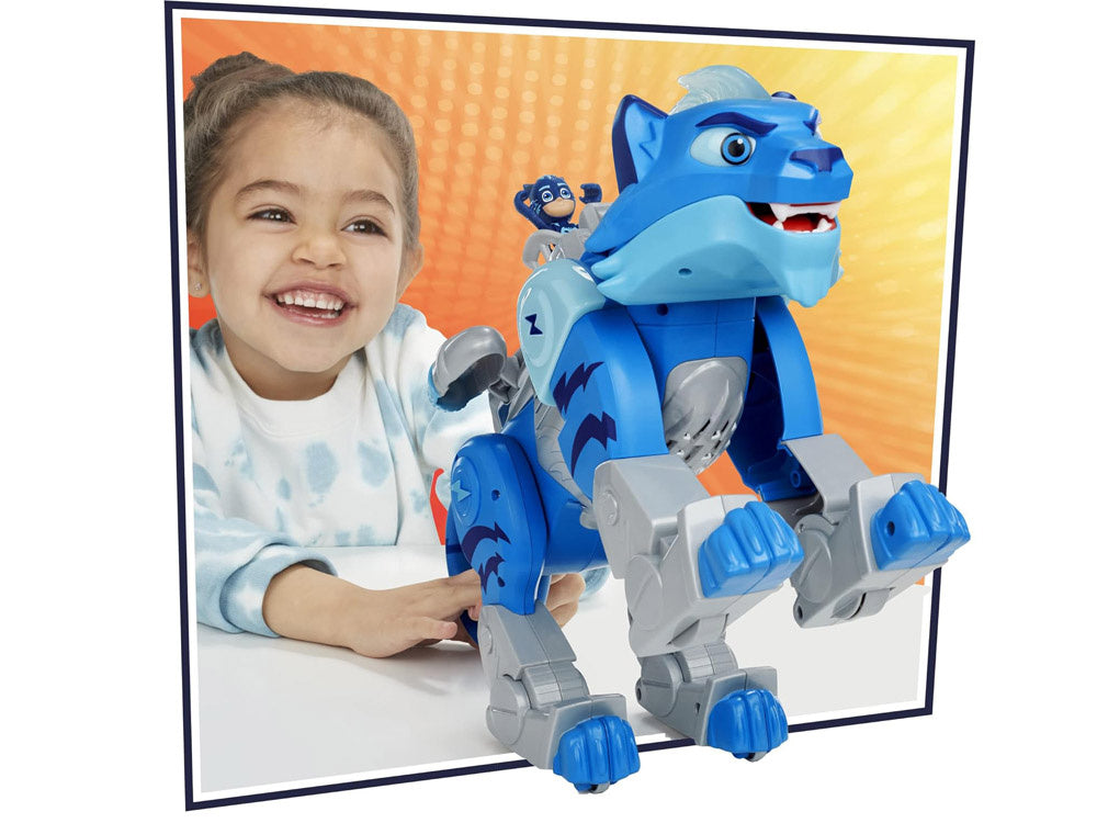 Interaktyvus katinas su garso ir šviesos efektais, mėlynas