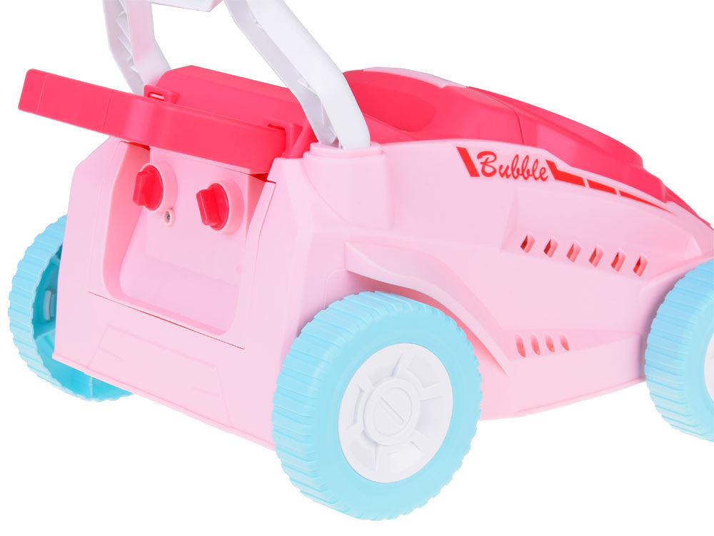 Žaislinė muilo burbulų žoliapjovė su garso efektais, rožinė