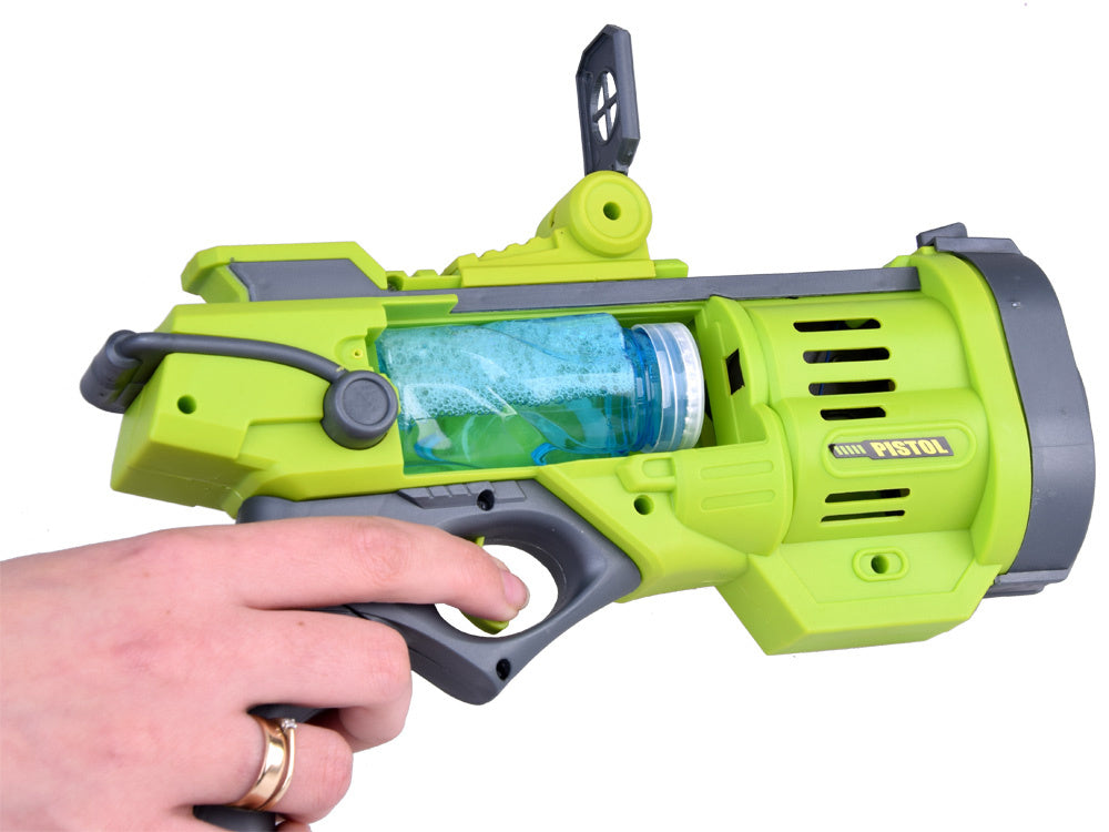 Įkraunamas muilo burbulų pistoletas, oranžinis