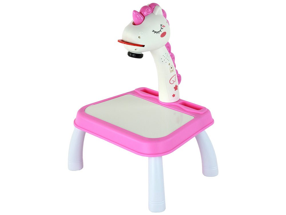 Piešimo projektorius su stalu ir priedais, rožinis