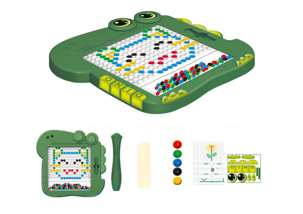 Edukacinis magnetinis stalas „Dinozauras“, žalia