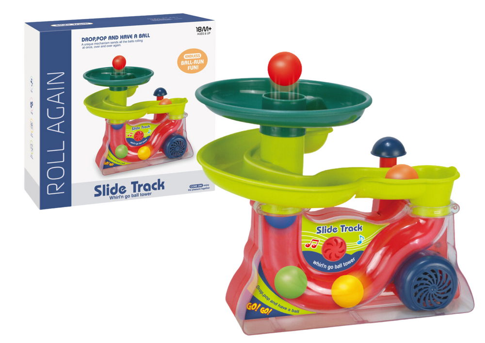 Interaktyvus kamuoliukų fontanas su garso efektais