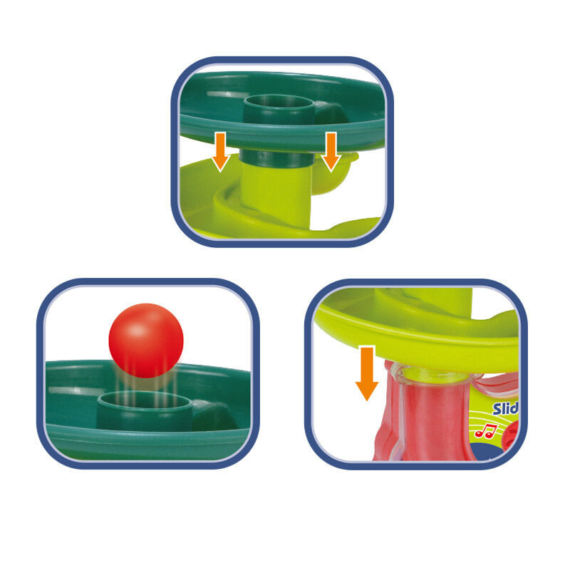 Interaktyvus kamuoliukų fontanas su garso efektais