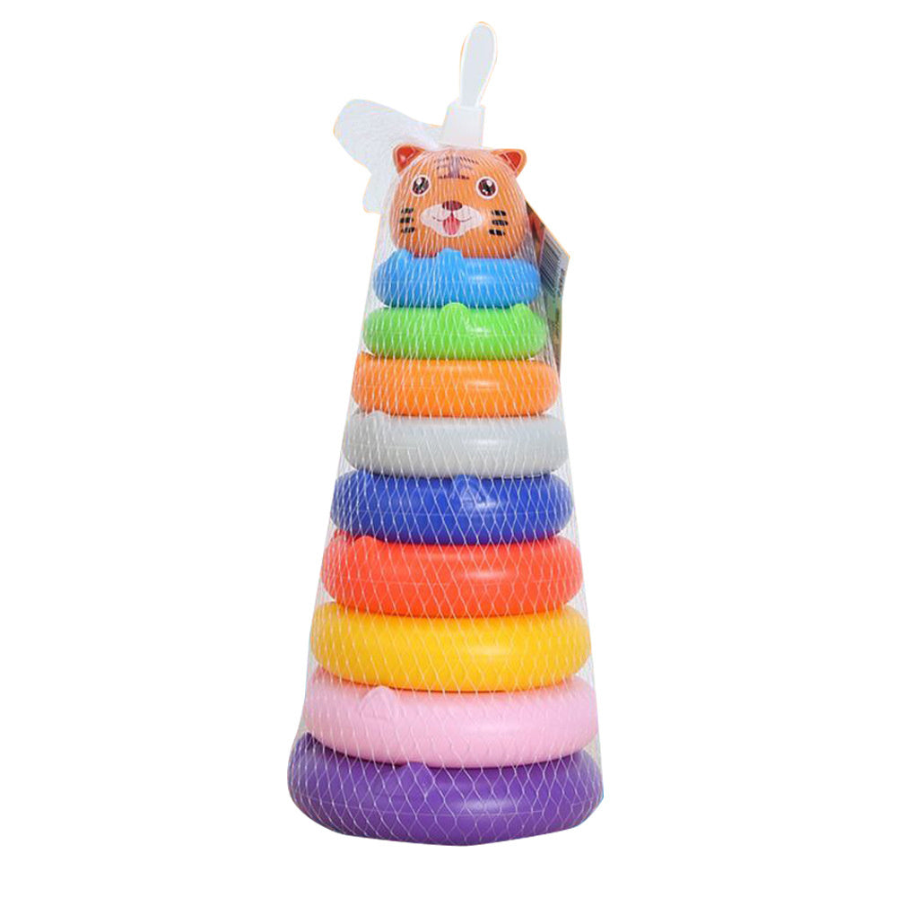 Spalvota lavinamoji piramidė vaikams su lipdukais