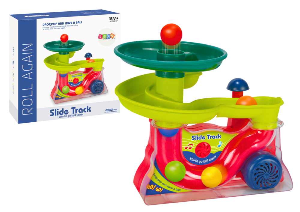 Žaislinis kamuoliukų kalnelis su fontanu ir garso efektais