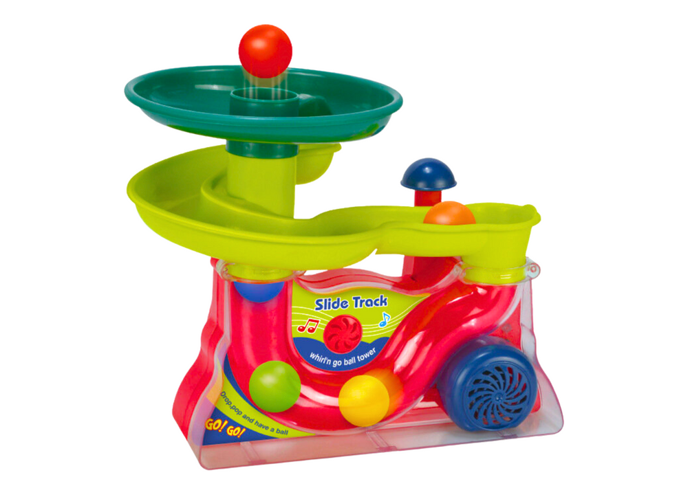 Žaislinis kamuoliukų kalnelis su fontanu ir garso efektais