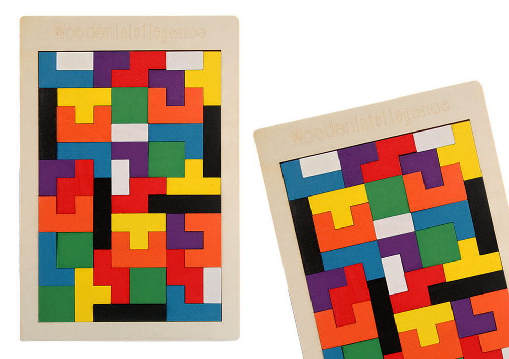 Medinė loginė dėlionė 40 el.