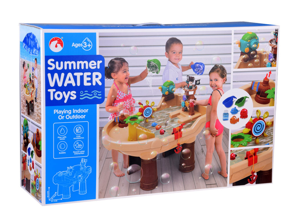 Žaidimų stalas Piratų valtis su muilo burbulais ir priedais