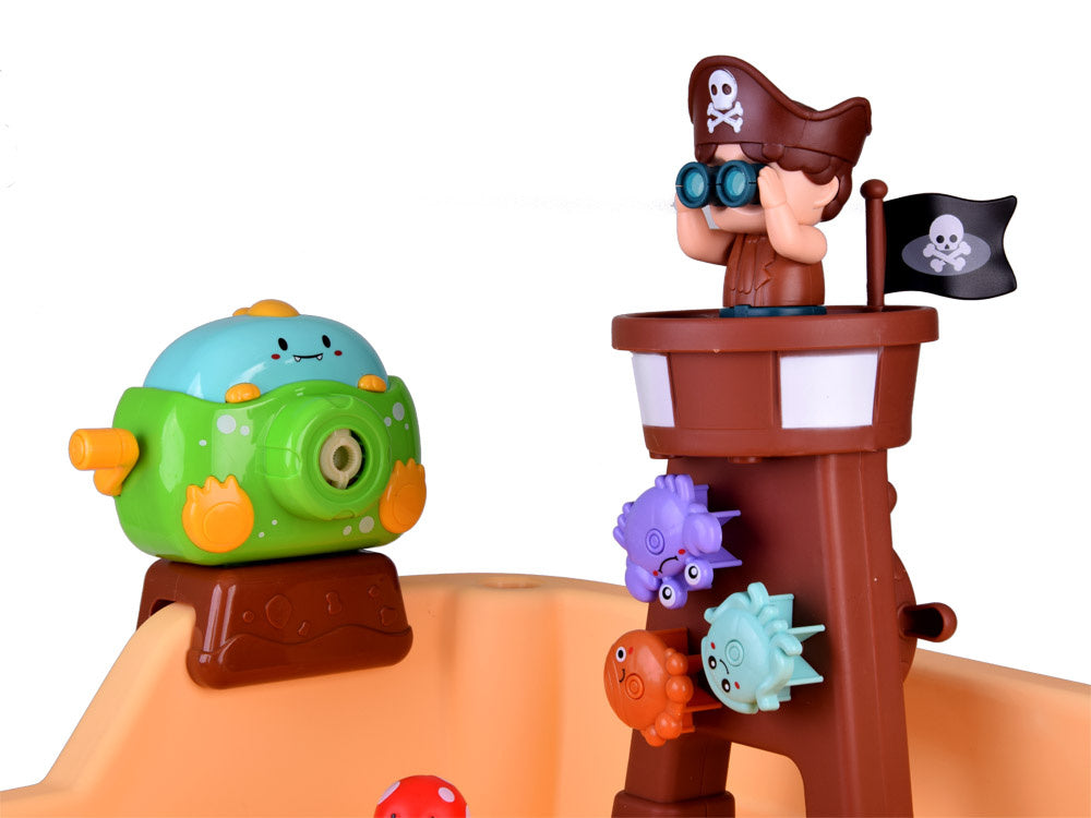 Žaidimų stalas Piratų valtis su muilo burbulais ir priedais