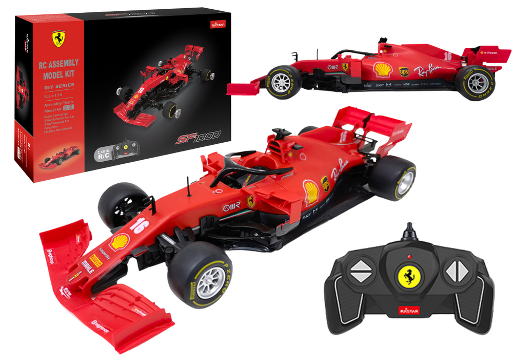 Nuotoliniu būdu valdomas Ferrari SF1000 automobilio konstruktorius Rastar, raudonas