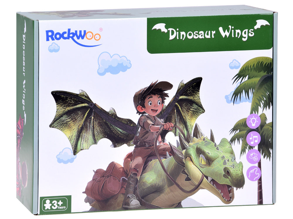 Drakono sparnai su šviesos ir garso efektais, žalia