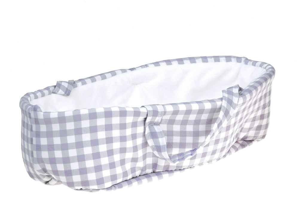 Lėlė kūdikis su gultuku ir triušeliu, violetinis