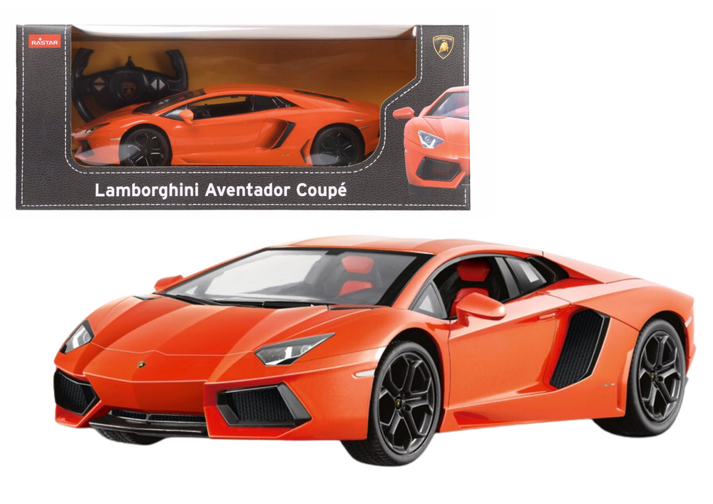 Nuotoliniu būdu valdomas Lamborghini Aventador LP700 automobilis, oranžinis