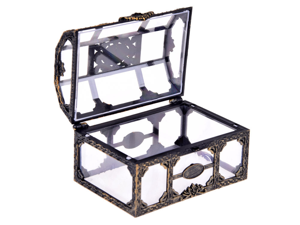 Piratų skrynia su spalvotais kristalais