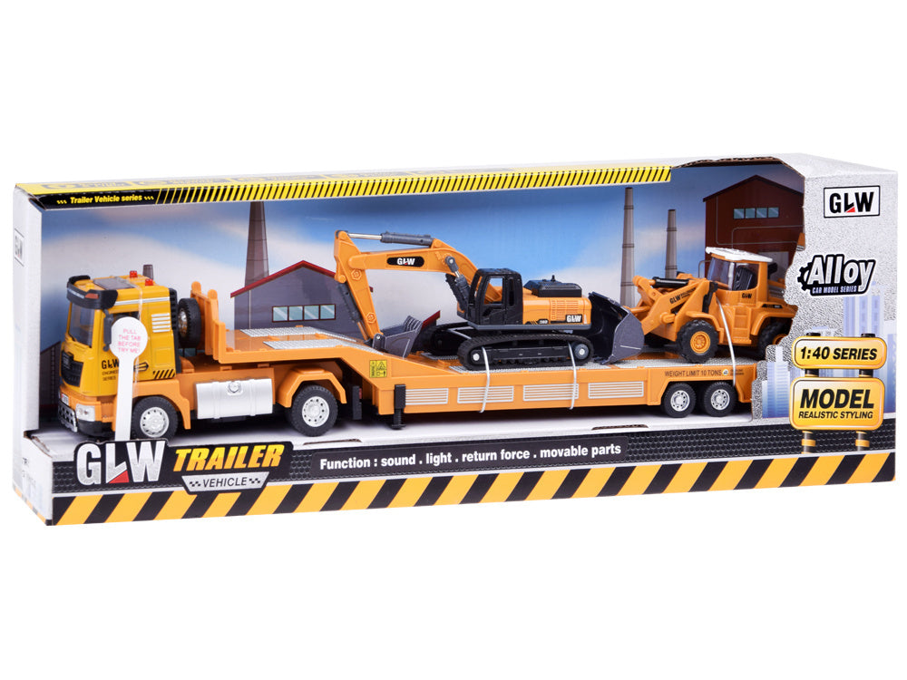 Žaislinės statybinės technikos rinkinys su garso ir šviesos efektais