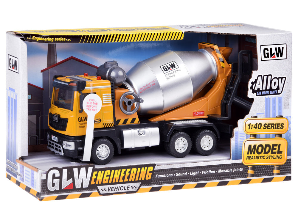 Žaislinė betono maišyklė su garsu ir šviesa