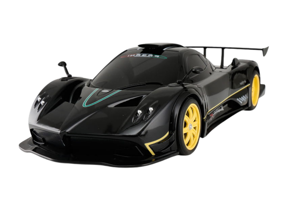 Nuotoliniu būdu valdomas sportinis Pagani Zonda automobilis, juodas