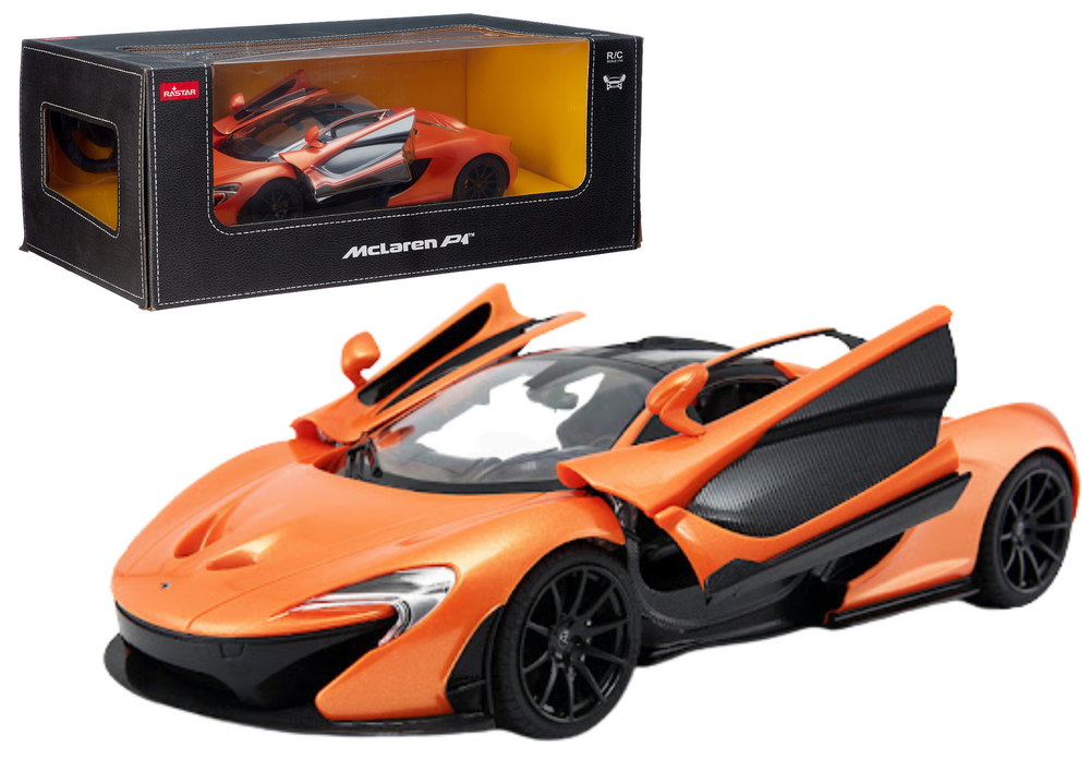 Nuotoliniu būdu valdomas Mclaren P1 automobilis, oranžinis