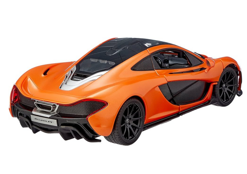 Nuotoliniu būdu valdomas Mclaren P1 automobilis, oranžinis
