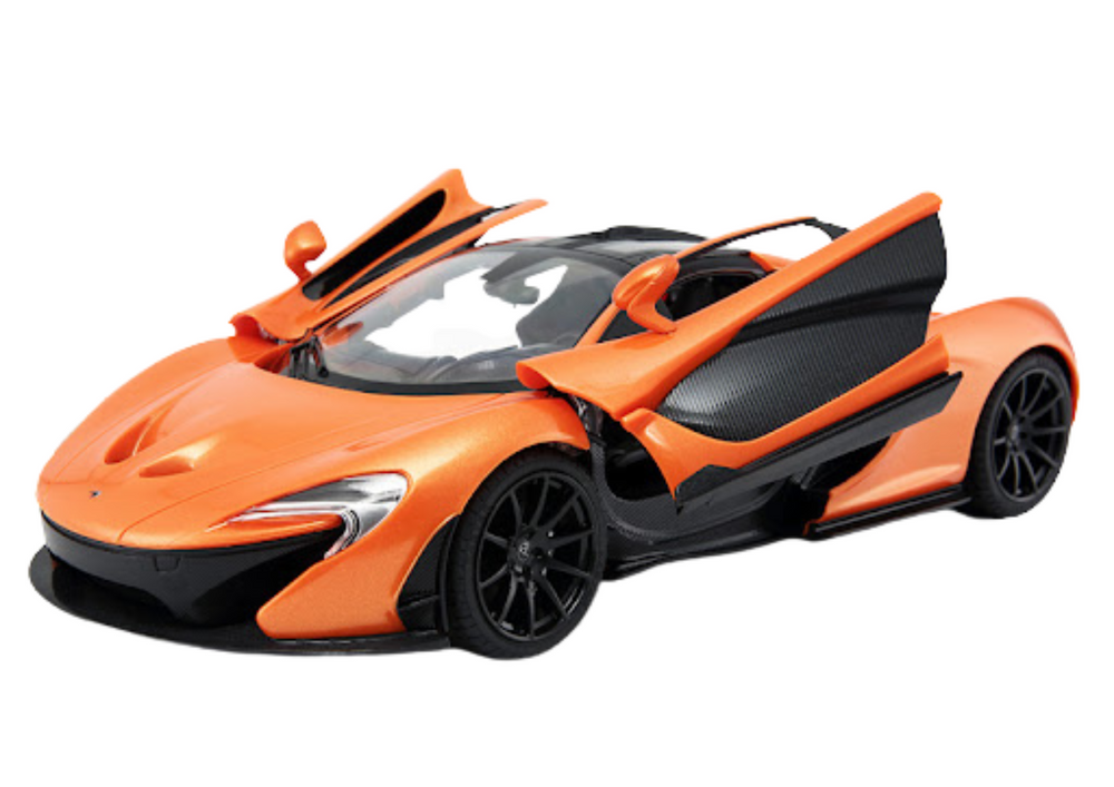 Nuotoliniu būdu valdomas Mclaren P1 automobilis, oranžinis