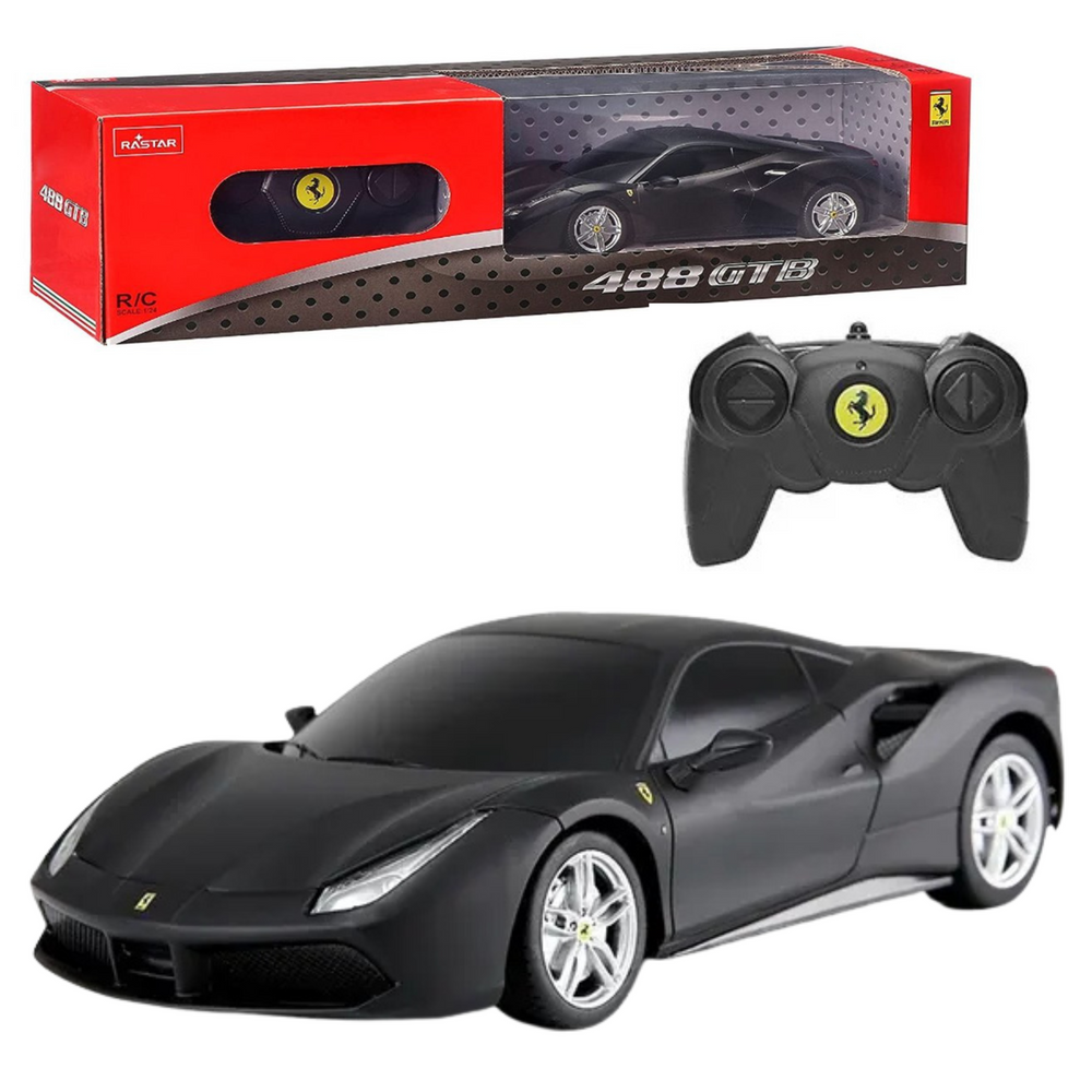 Nuotoliniu būdu valdomas  Ferrari 488 GTB automobilis 1:24 Rastar, raudonas