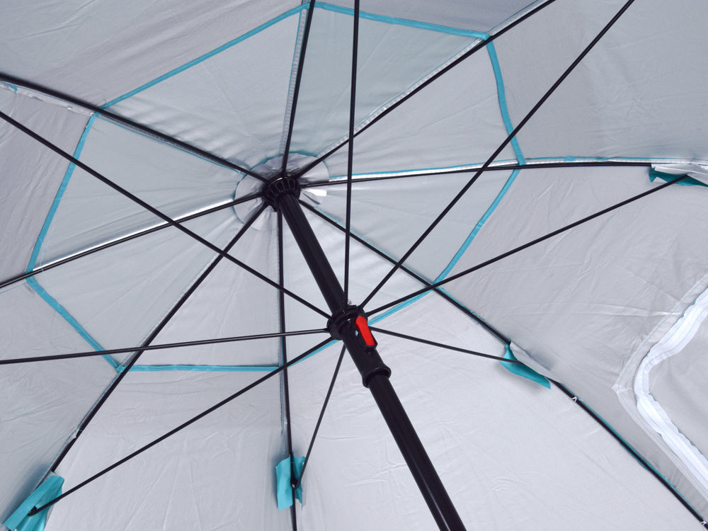 Paplūdimio skėtis UPF 50+, žydras