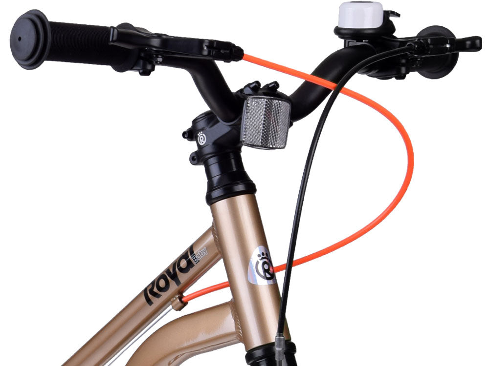 Vaikiškas dviratis Gold Kable-Belt 18", auksinis, RoyalBaby