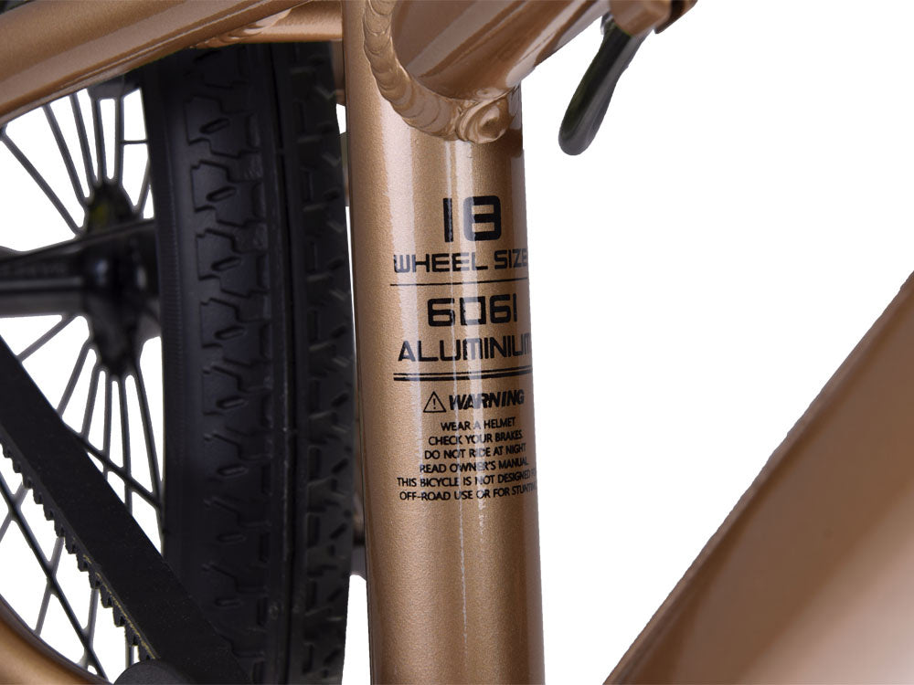 Vaikiškas dviratis Gold Kable-Belt 18", auksinis, RoyalBaby