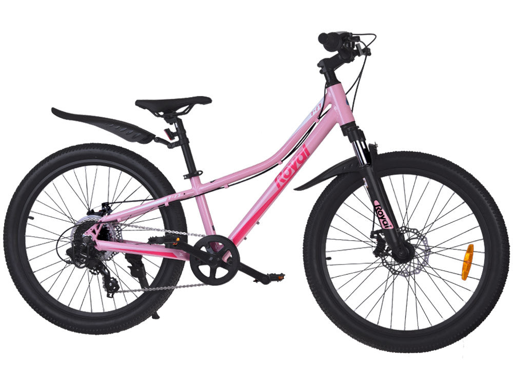 Dviratis vaikams ir paaugliams 24" STUDENT BICYCLE, rožinis, Royal Baby