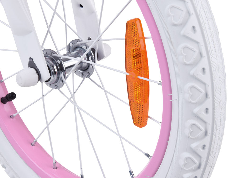 Dviratis STAR GIRL 14 colių su papildomais ratais ir stumimo rankena, violetinis, Royal Baby