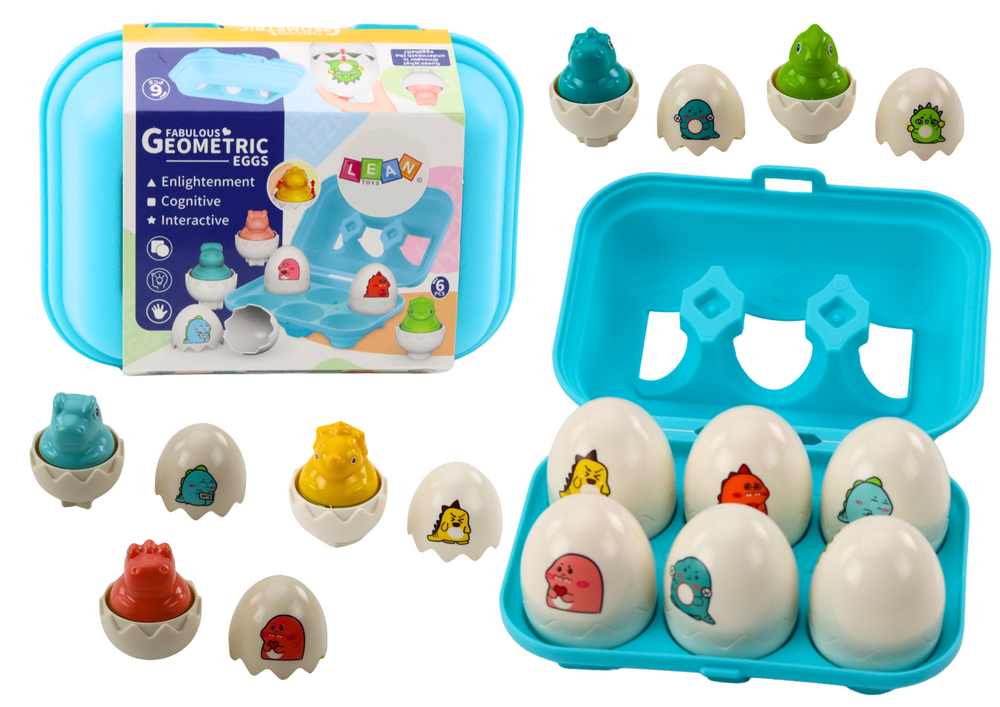 Edukacinis dinozaurų kiaušinių rinkinys 6 vnt.